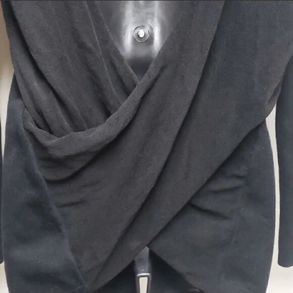 Lunik Black Open Back Surplice Sweater Size Small - Picture 8 of 10